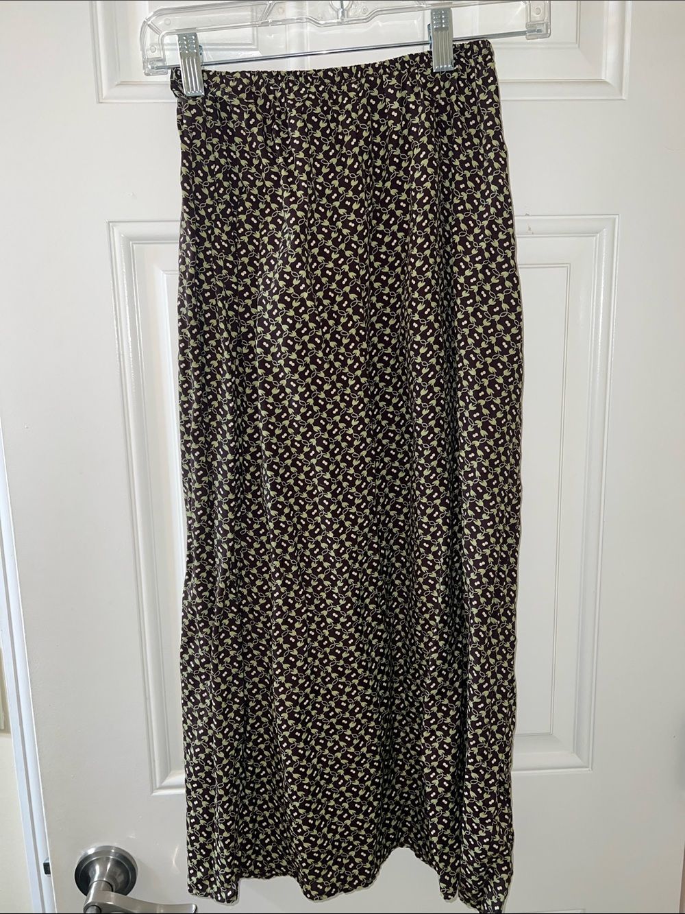 Vintage Floral Print Maxi Skirt